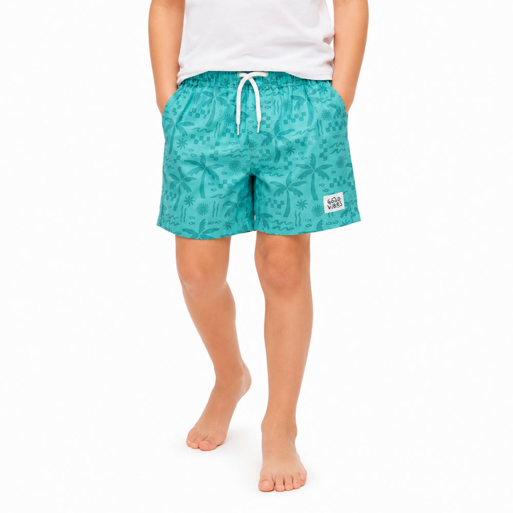KaiserCraft Good Vibes badeshorts island palms gutt