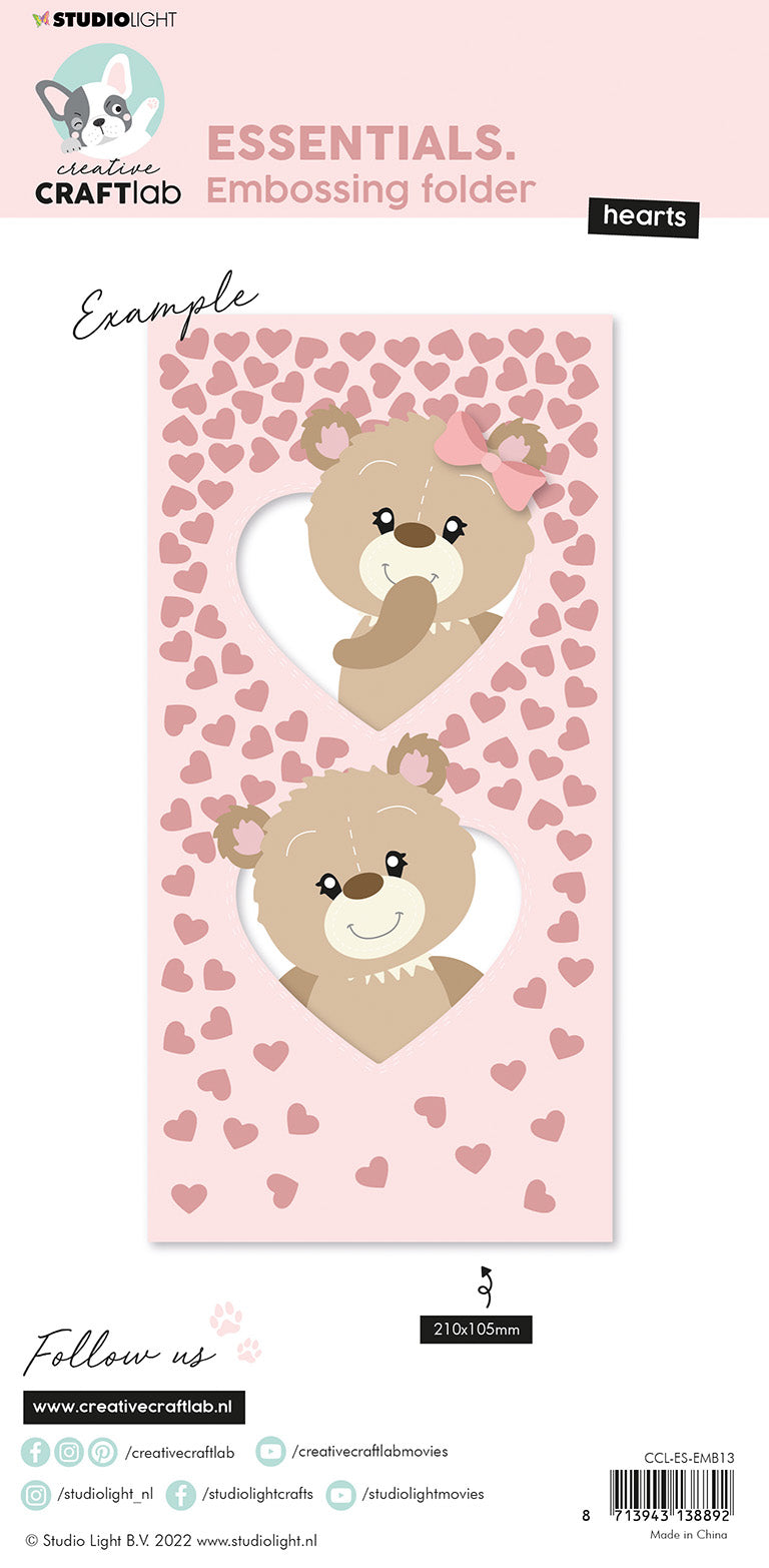 Creative Craftlab Essentials Slimline Hearts pregemappe