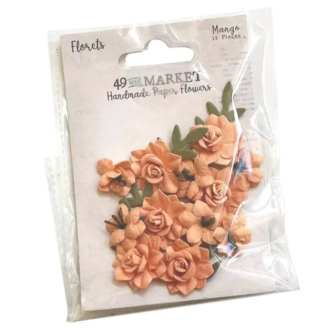 49 and Market Florets papirblomster mango blandede