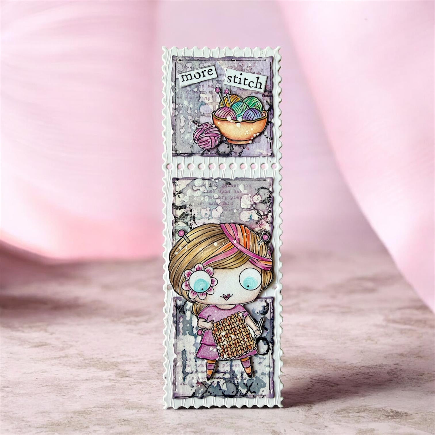 AALL & Create TP-1502 A7 stempelsett Yarn Love 7 stk
