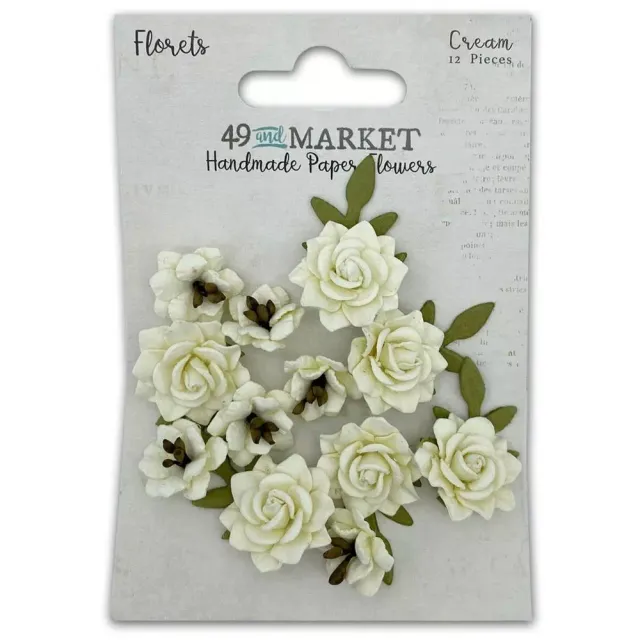 49 and Market Florets papirblomster Cream krem