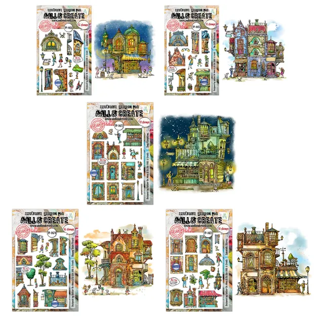 Aall and Create Dreamtropolis stempelsamling A6 Autour de Mwa