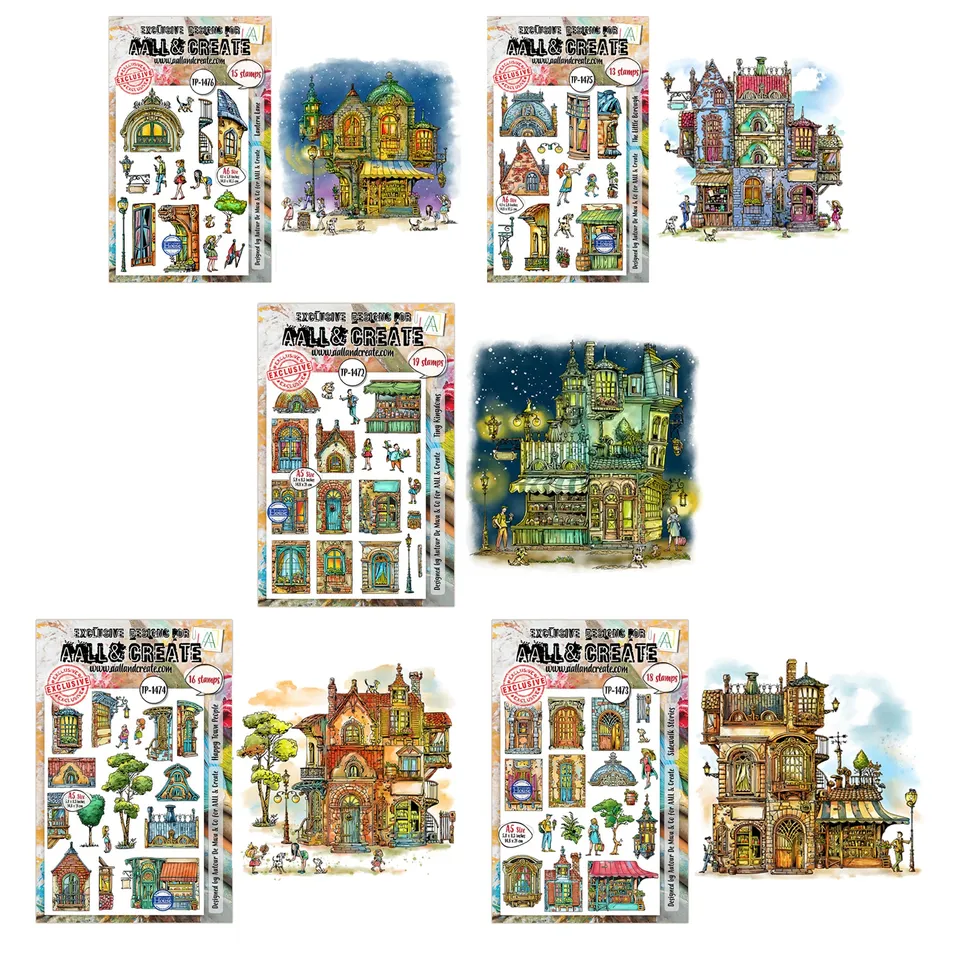 Aall and Create Dreamtropolis stempelsamling A6 Autour de Mwa