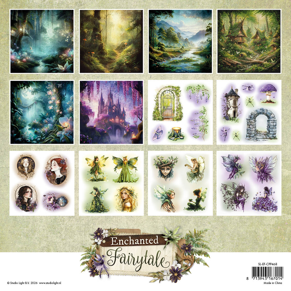 Studio Light Enchanted Fairytale collageblokk 24 ark