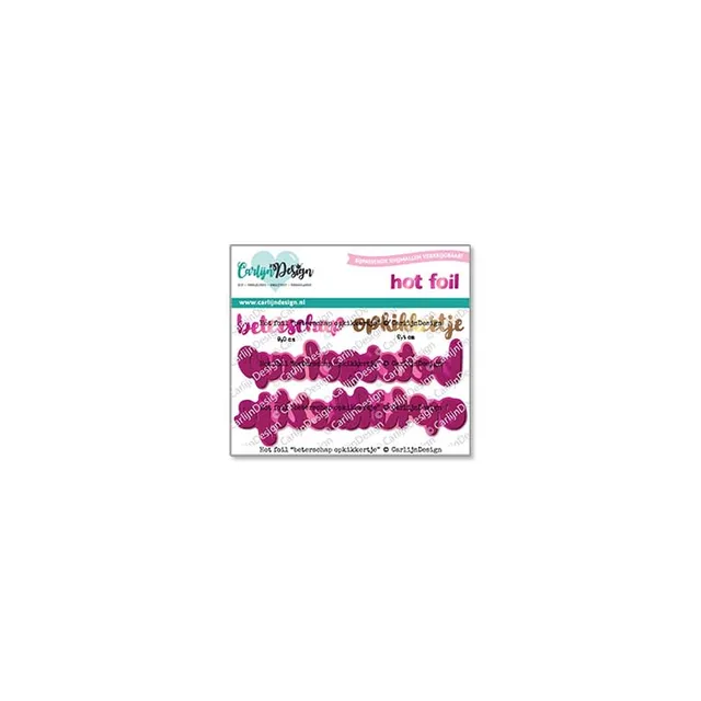 CarlijnDesign Beterschap CDHF-0080 hot foil 9cm oppkvikker