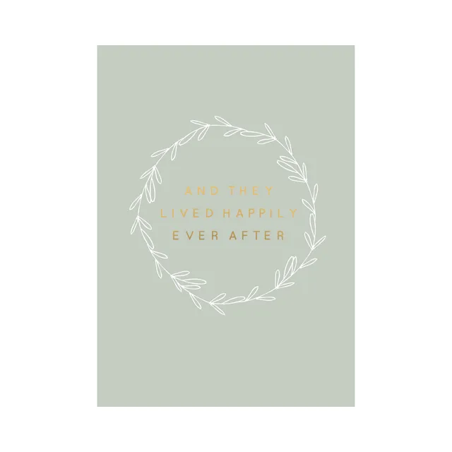 KaiserCraft Ever After Wreath bryllupskort med konvolutt