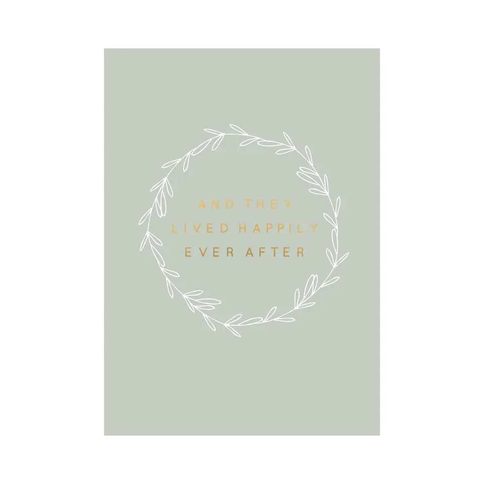 KaiserCraft Ever After Wreath bryllupskort med konvolutt