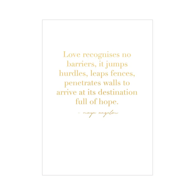 KaiserCraft bryllupskort Love Quote 13x18 cm