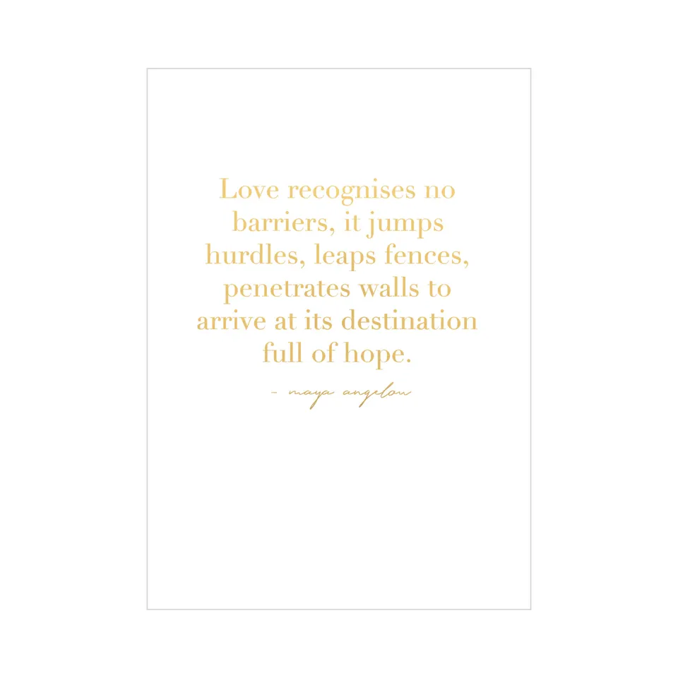 KaiserCraft bryllupskort Love Quote 13x18 cm