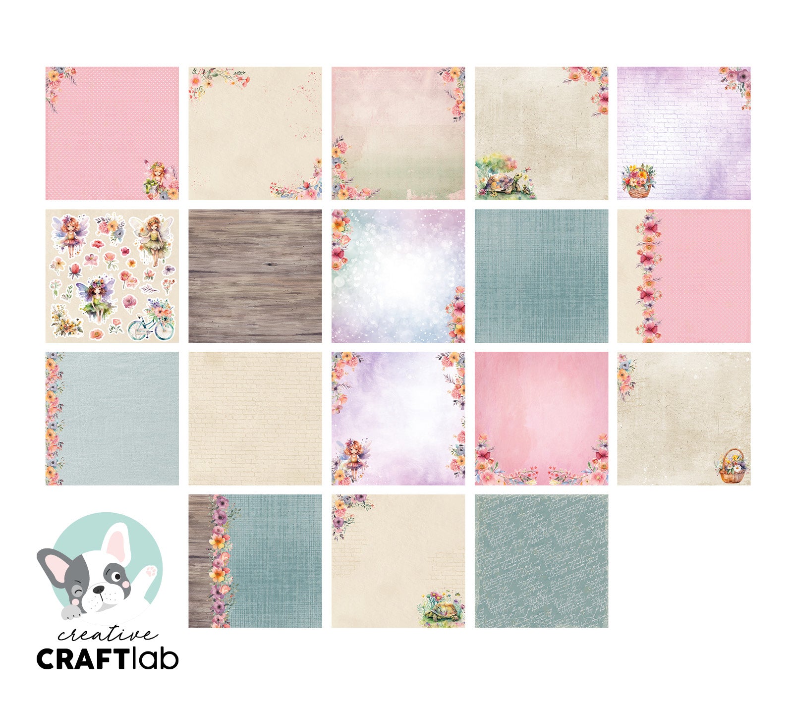 Creative Craftlab Essentials Felicia papirblokk blomst