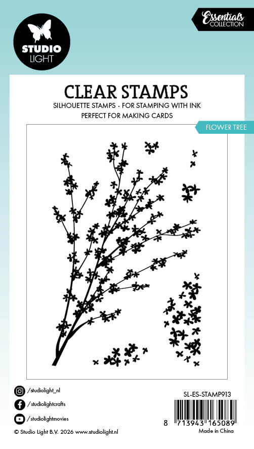 Studio Light Essentials Flower tree klarstempel tre