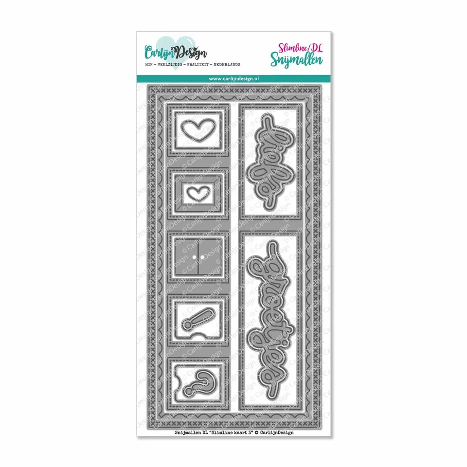 CarlijnDesign DL Slimline Kort 3 CDSN-0059 dies nesting