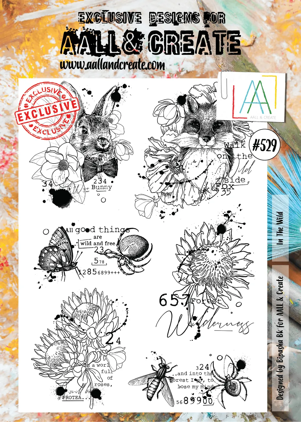 AALL & Create 529 In The Wild stempel A4 – dyr