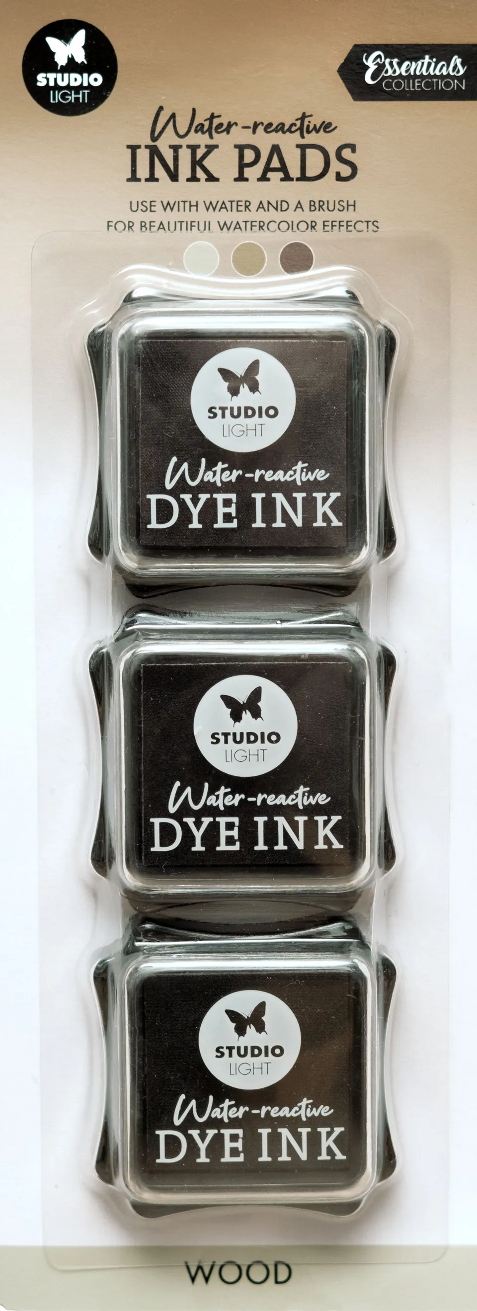 Studio Light Essentials Water-Reactive Ink Pads stempelpute Wood