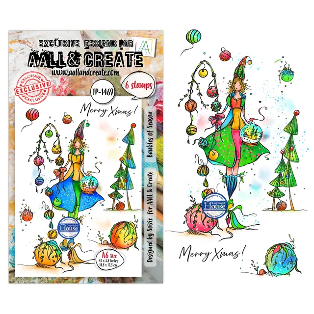 AALL & Create TP-1469 Baubles of Season stempel A6
