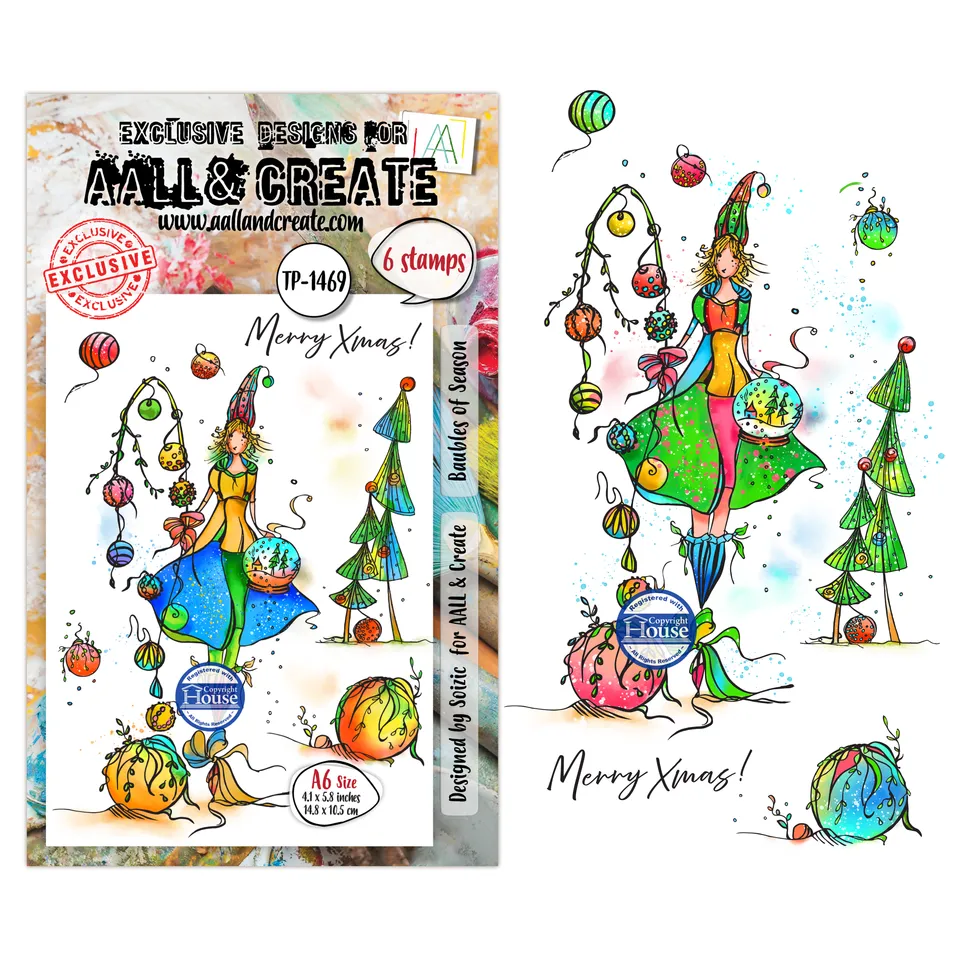 AALL & Create TP-1469 Baubles of Season stempel A6