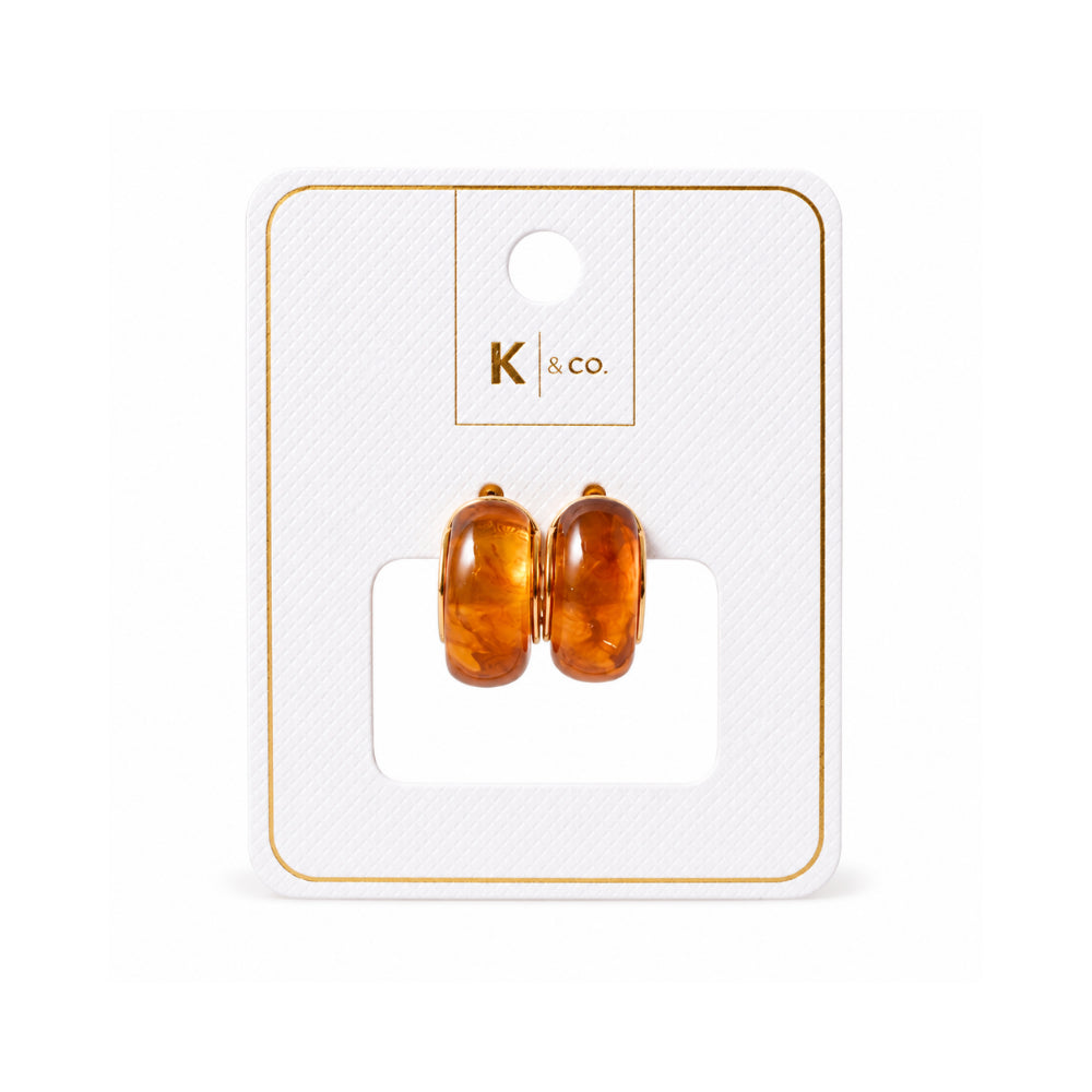 KaiserCraft Sunset Spritz øredobber resin amber lette