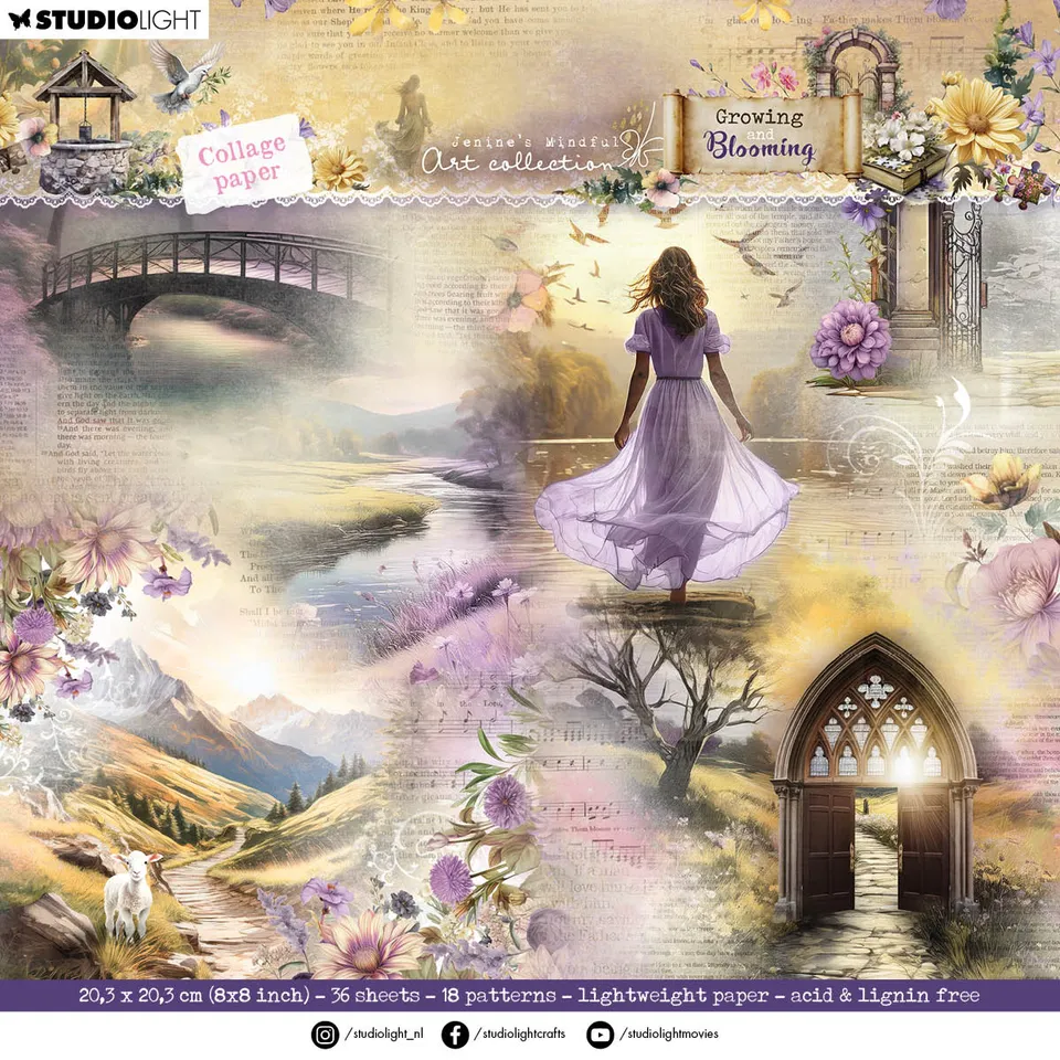 Studio Light Jenine's Mindful Art Growing & Blooming collagepapir 36 ark