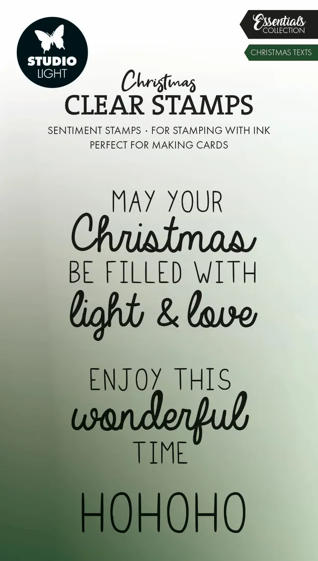 Studio Light Essentials Christmas Texts klarstempel juletekster