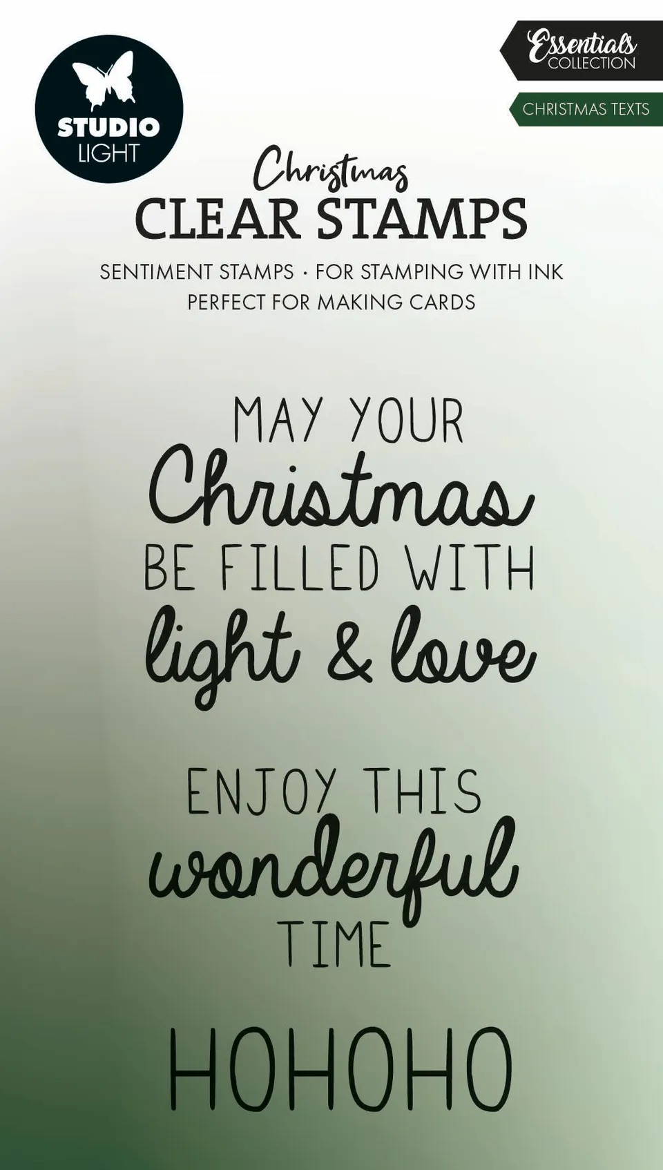 Studio Light Essentials Christmas Texts klarstempel juletekster