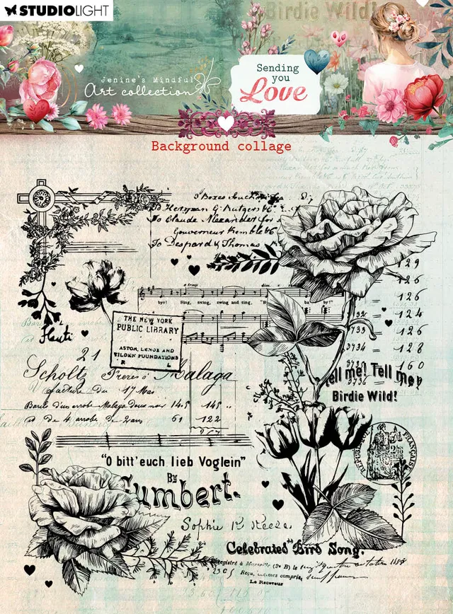 Studio Light Jenine's Mindful Art stempel background collage