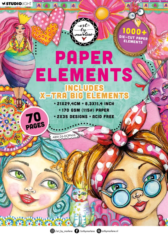 Art By Marlene 2026 Die-Cut Paper Pad papirblokk X-tra big