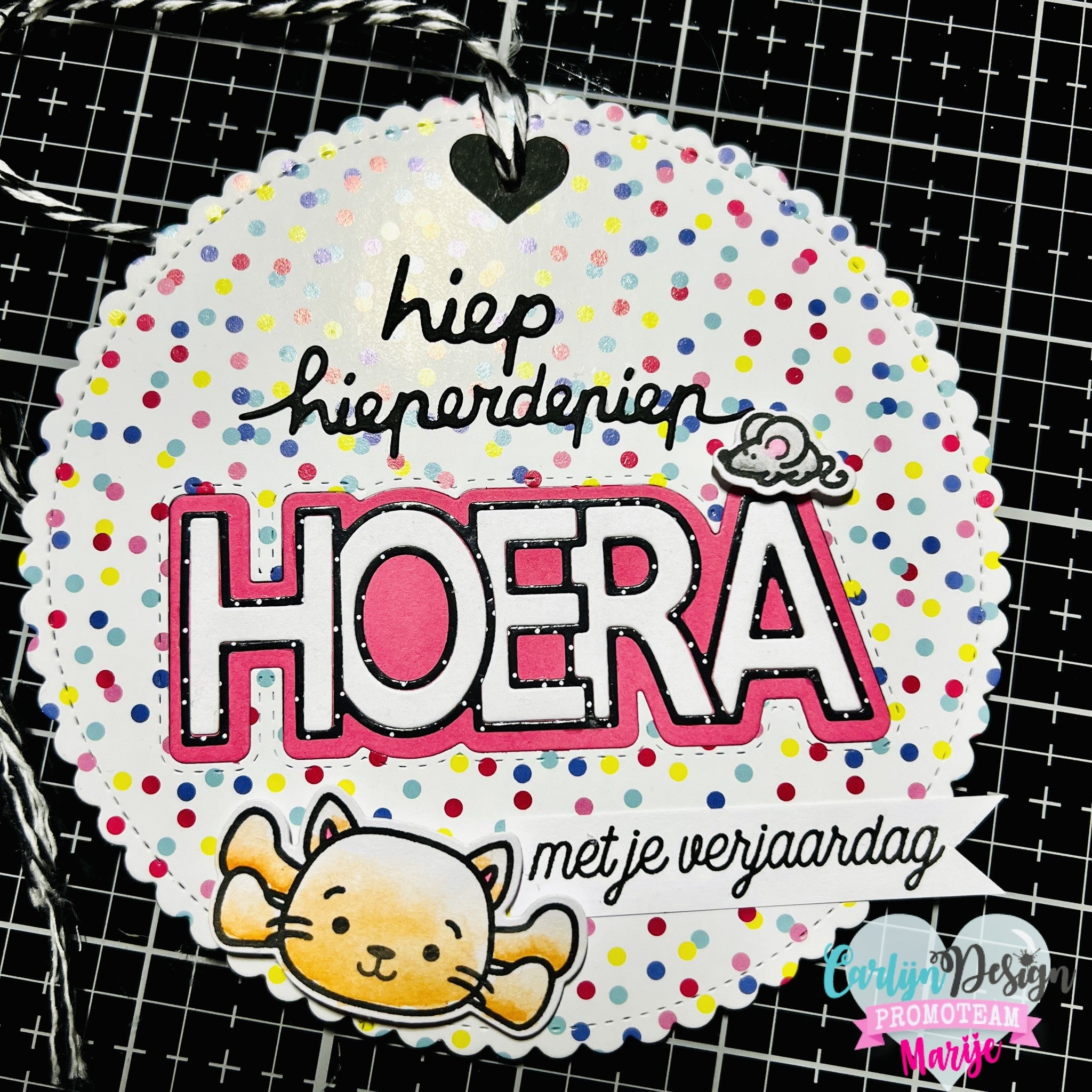 CarlijnDesign CDSN-0200 Outline Hoera dies bursdag