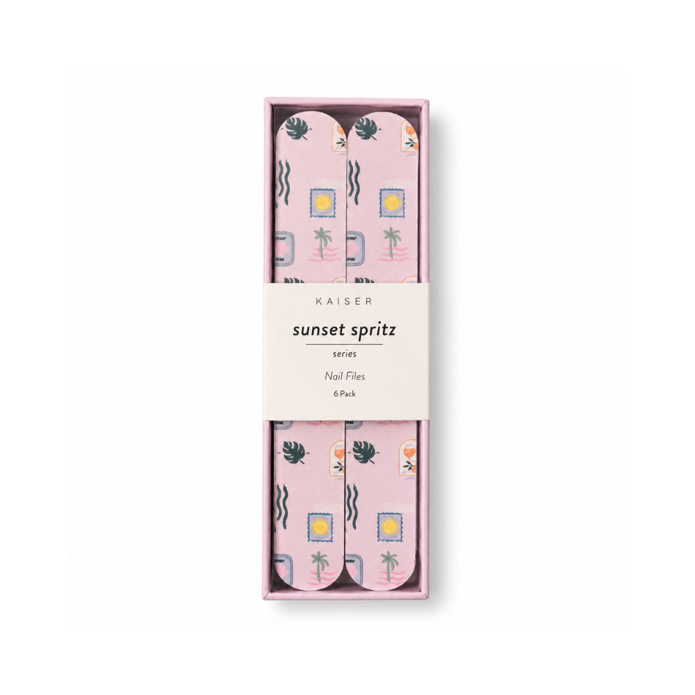 K&Co. Sunset Spritz Printed Nail Files neglefil Vacation 6-pk