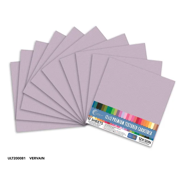 Couture Creations Vervain kartong 12x12 10 ark teksturert 216gsm