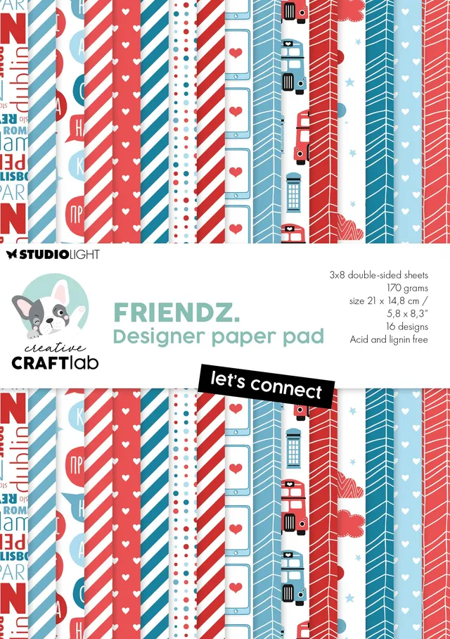 Creative Craftlab Friendz Let's Connect designpapir