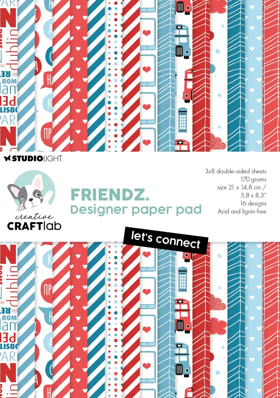 Creative Craftlab Friendz Let's Connect designpapir