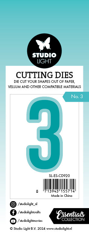 Studio Light Essentials Number 3 cutting die tall