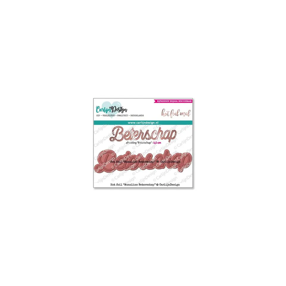 CarlijnDesign Monoline Beterschap CDHF-0018 foliplate 9,5cm