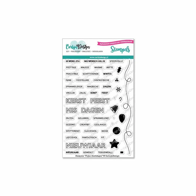 CarlijnDesign Fijne Feestdagen CDST-0007 stempler jul