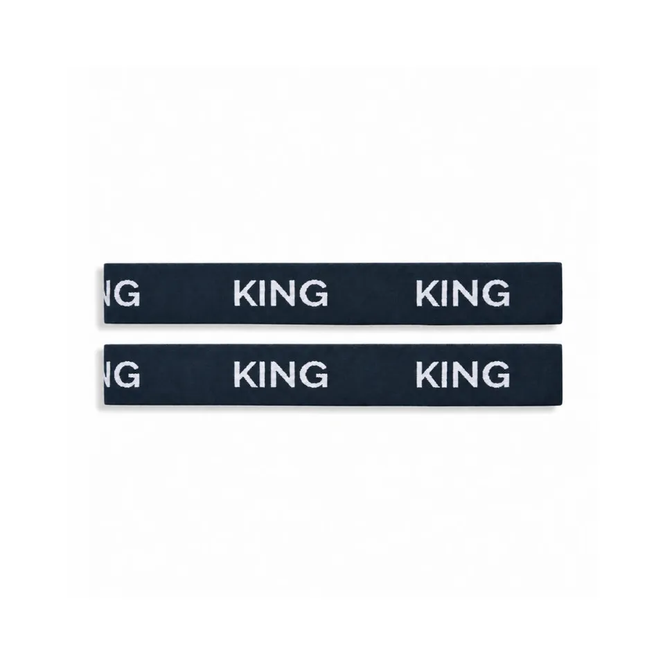 KaiserCraft House Series sengetøystrikk King navy 2-pakning
