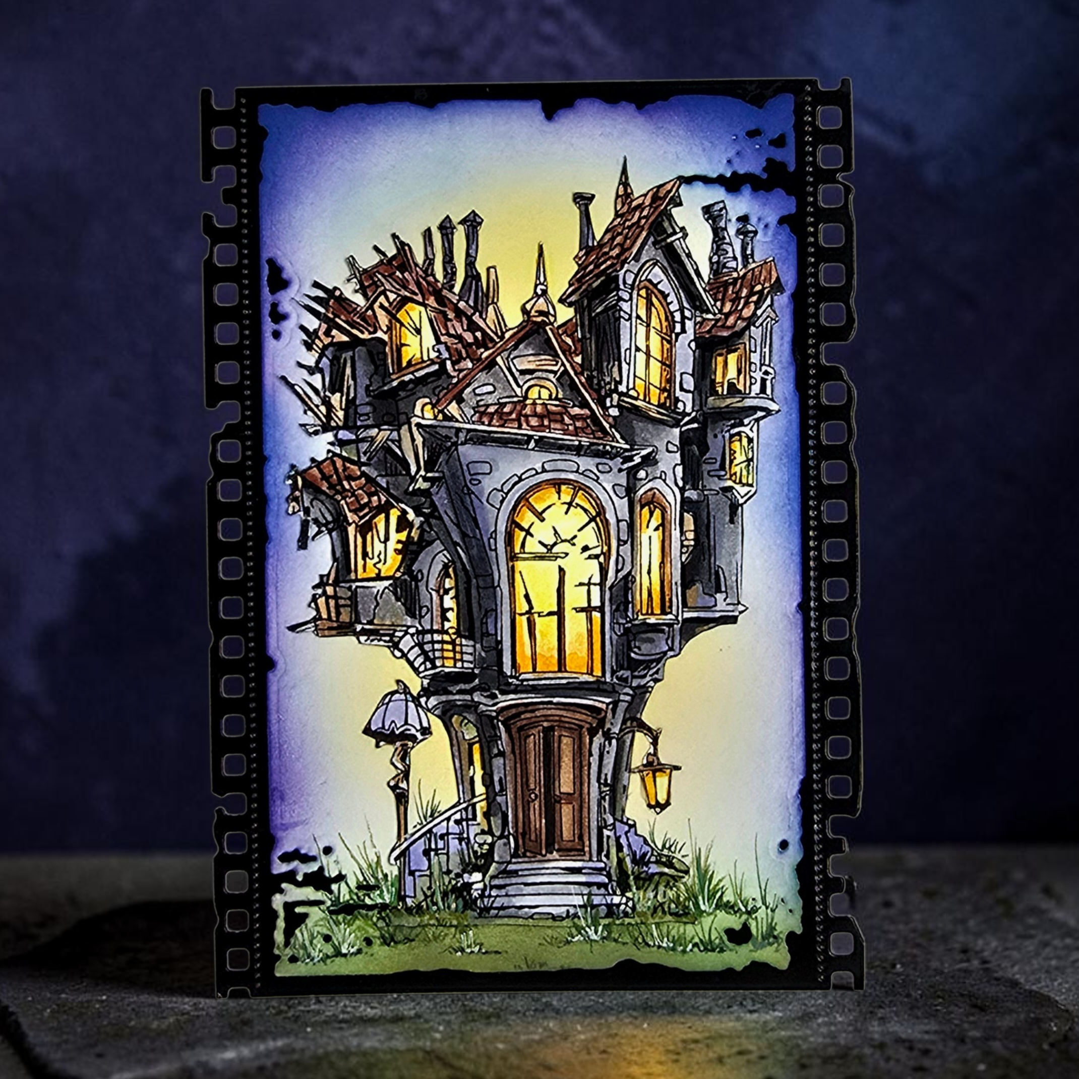 AALL & Create TP-1504 Creaking Cabin stempelsett A6 Halloween