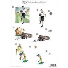 Korthobby fotball 3D-design motiv til kort