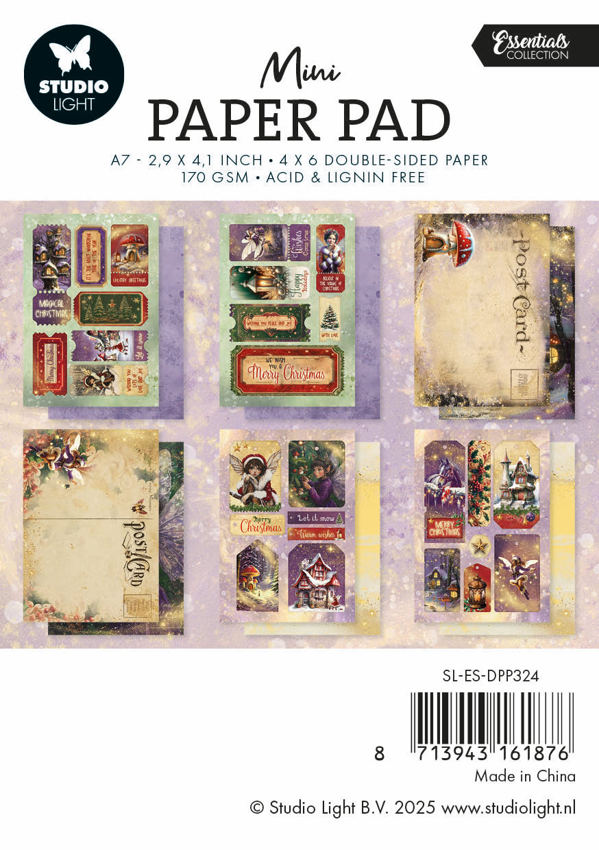 Studio Light Essentials Fairy Christmas papirblokk mini 24 ark