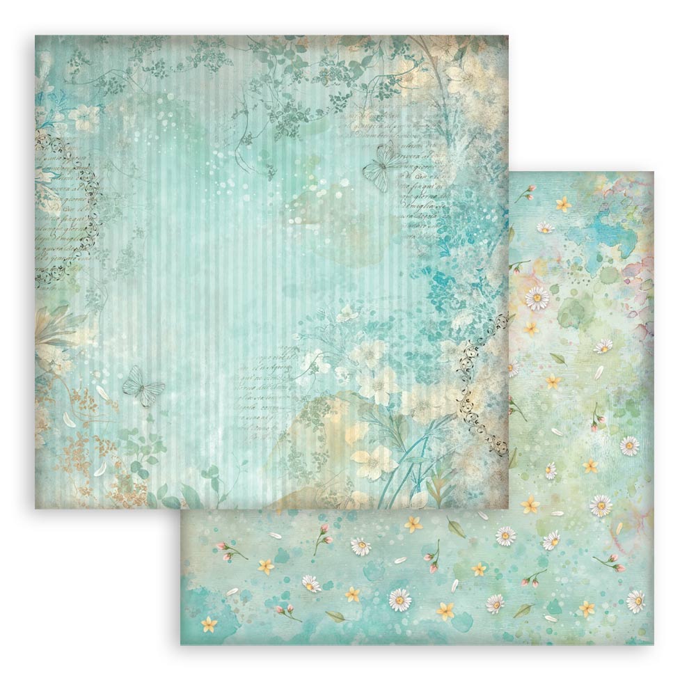 Stamperia Daisy Art mønsterpapir 12x12 bakgrunnspakke