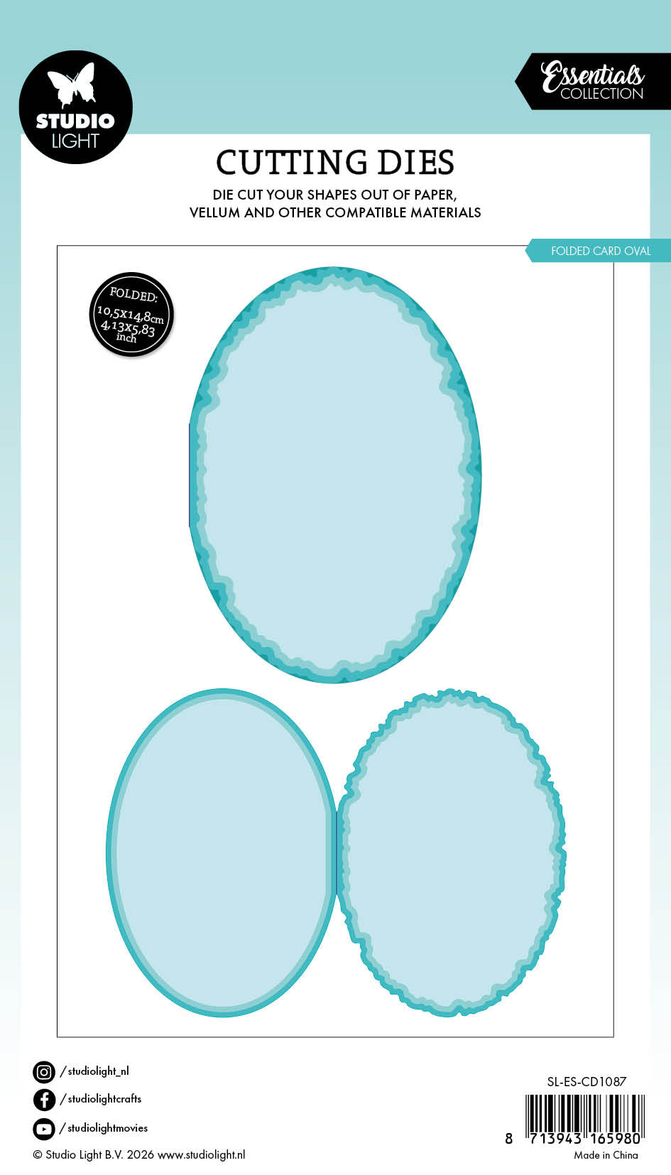Studio Light Essentials Torn Edge oval kortstativ dies
