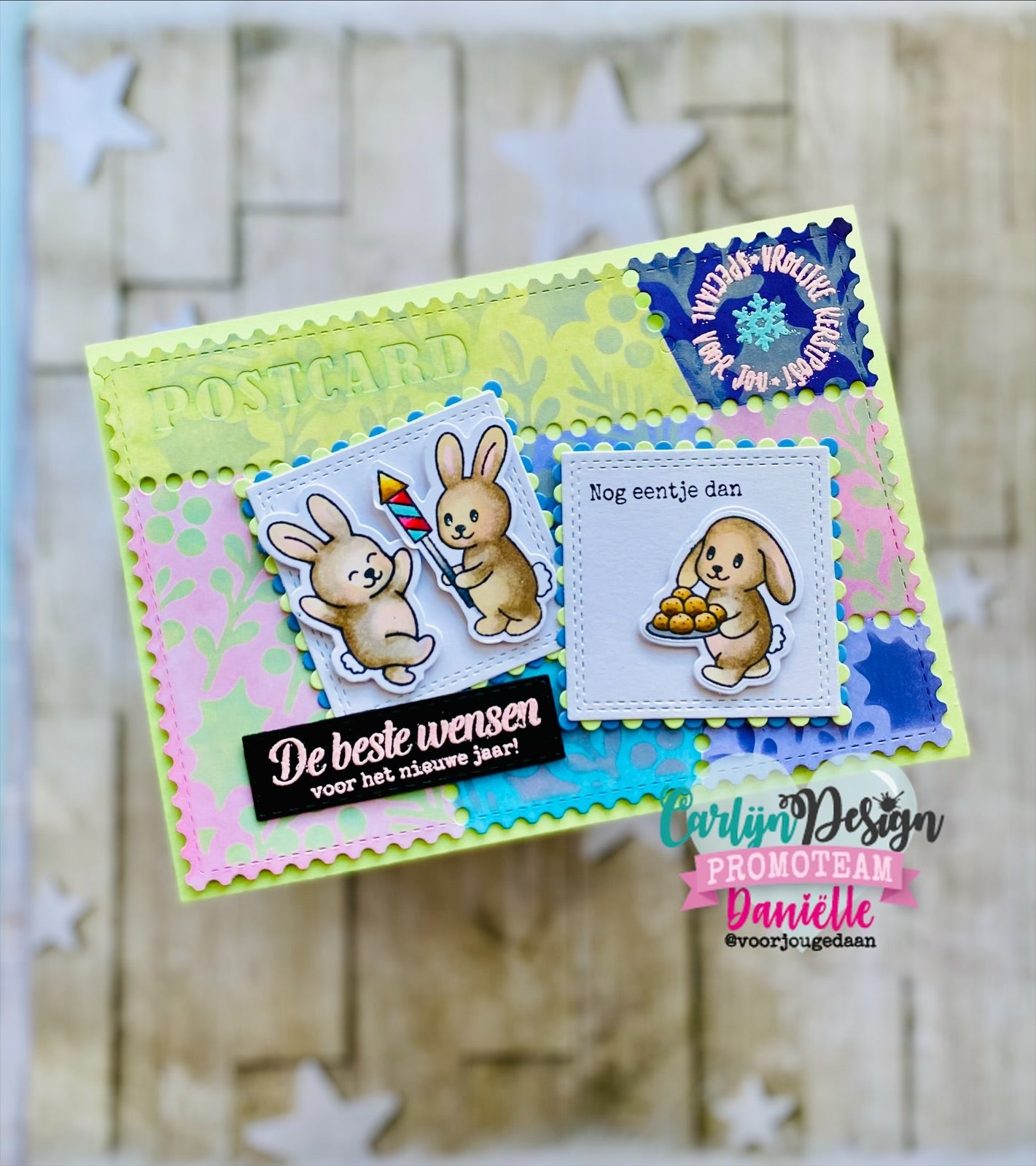 CarlijnDesign Oliebollen CDST-0189 stempel A6 nyttår
