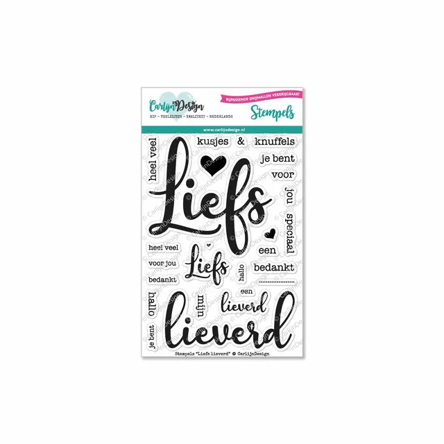 CarlijnDesign Liefs CDST-0047 stempelsett norsk kjærlighet