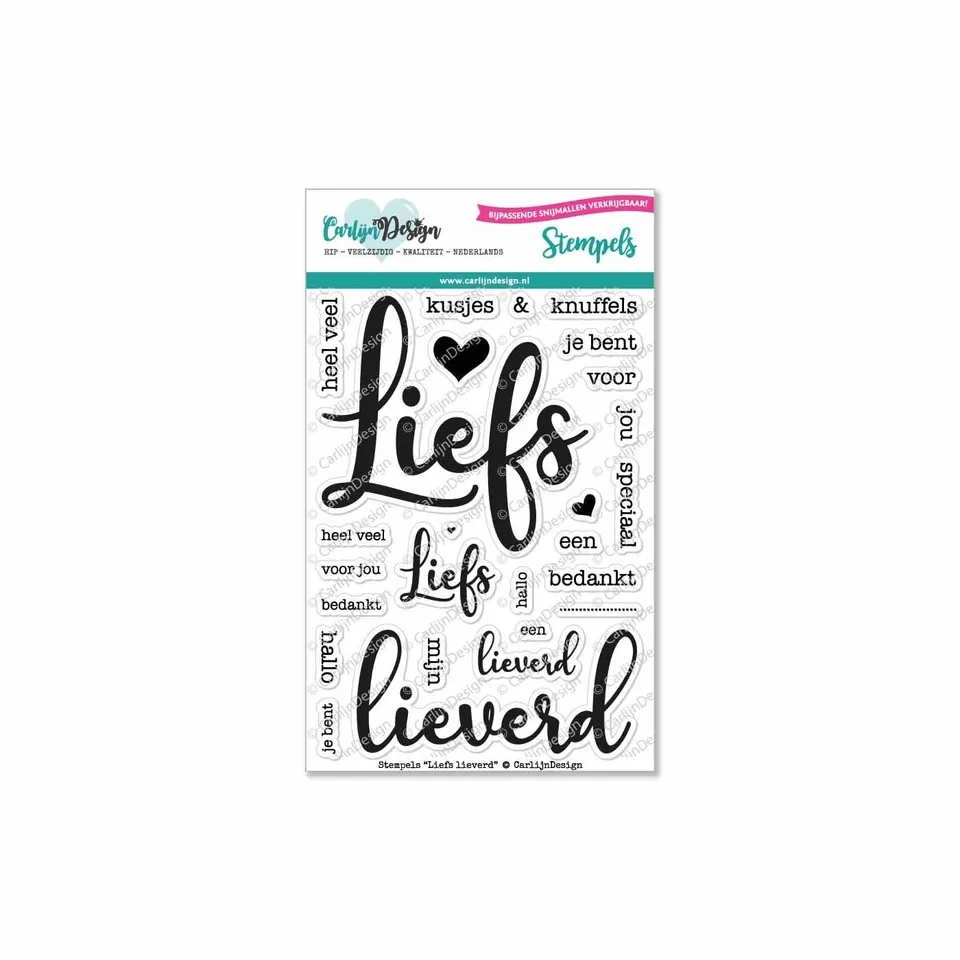 CarlijnDesign Liefs CDST-0047 stempelsett norsk kjærlighet