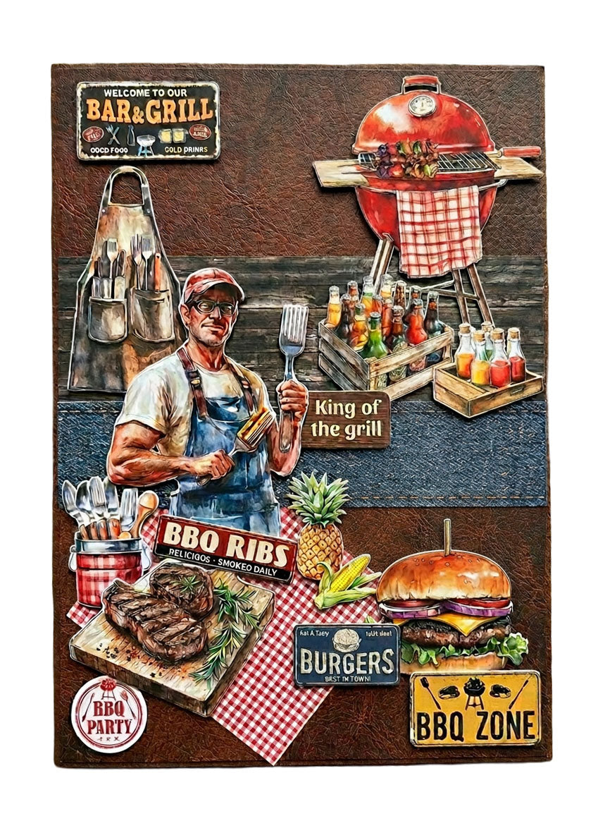 Studio Light Essentials dieskutt papirblokk BBQ Party 28 ark