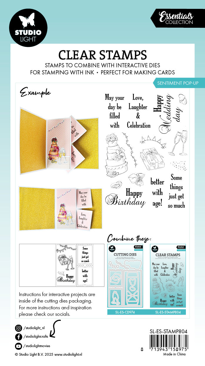 Studio Light Essentials Turning pop-out klarstempel interaktivt