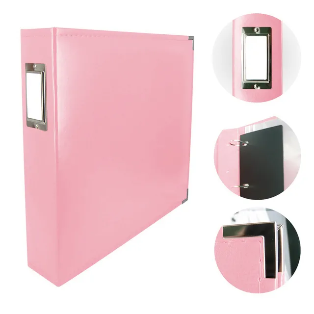 Couture Creations Baby Pink ringalbum 12x12 kunstlær