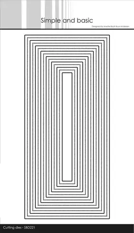 Simple and Basic Single Pierced Slimcard dies søm