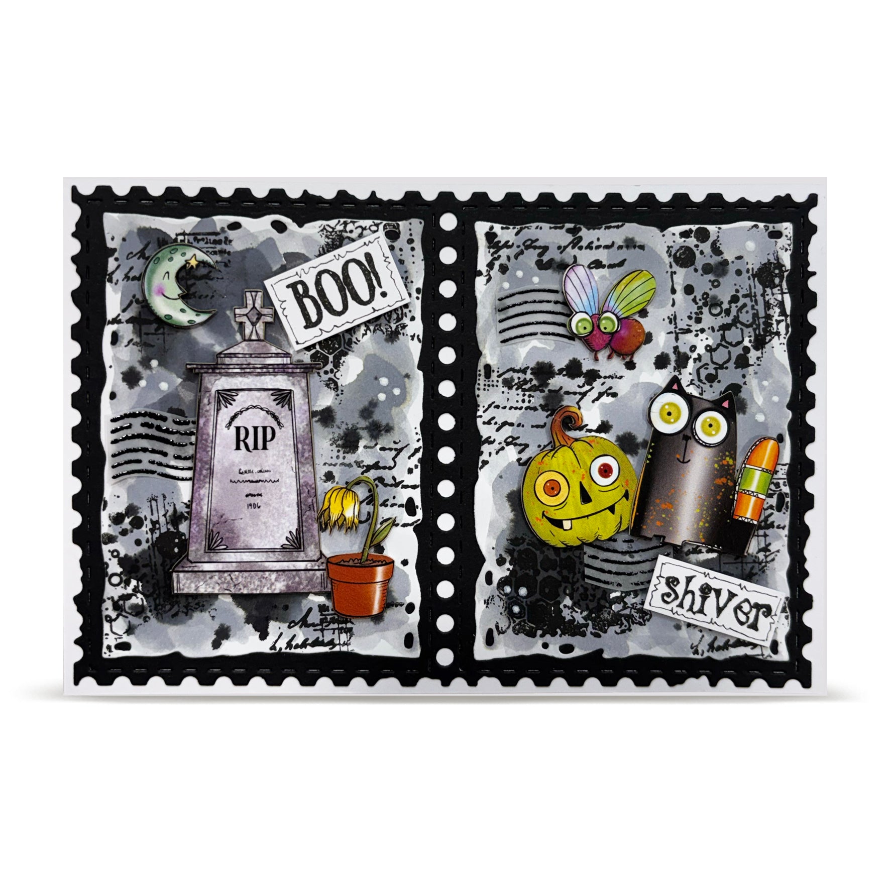 Aall and Create Autour de Mwa Geometric Gazette stempelsett A6 11 pk