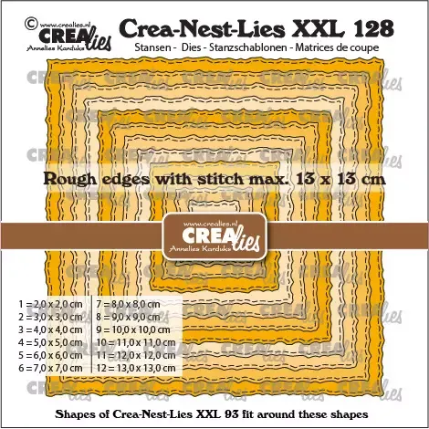Crealies Crea-Nest-Lies XXL No.128 dies kvadrat