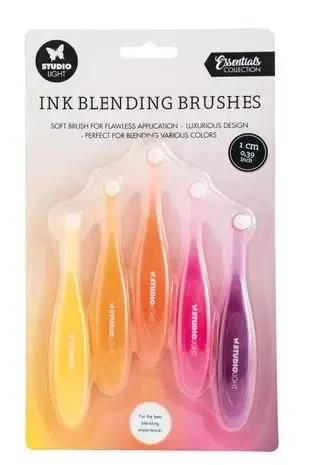 Korthobby Ink Blending Brushes blekkbørste 1 cm 5-pk myk